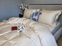 Комплект постельного белья однотонный BEIGE 0060, Сатин 100 Хлопок, ТМ Комфорт-текстиль - фото 2