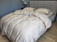 Комплект постільної білизни Бежева пастель S109, Turkish flannel - фото 4
