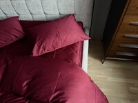 Комплект Бордовый сатин LUX SD-1652 Комфорт-текстиль, все размеры, пошив на заказ - фото 3