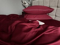 Комплект Бордовый сатин LUX наволочки с кантом, SD-1652 Комфорт-текстиль, все размеры, пошив на заказ - фото 2