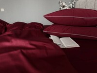 Комплект Бордовый сатин LUX наволочки с кантом, SD-1652 Комфорт-текстиль, все размеры, пошив на заказ - фото 10