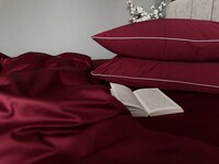 Комплект Бордовый сатин LUX наволочки с кантом, SD-1652 Комфорт-текстиль, все размеры, пошив на заказ - фото 7