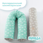 Бортик захисний мультифункціональний в ліжечко ТM PAPAELLA 60 x 15 см, 120 x 15 см корона мята/беж - фото 2