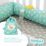 Бортик захисний мультифункціональний в ліжечко ТM PAPAELLA 60 x 15 см, 120 x 15 см корона мята/беж - фото 9
