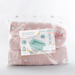 Бортик захисний мультифункціональний в ліжечко ТM PAPAELLA 60 x 15 см, 120 x 15 см зірка/горошок пудра - фото 4