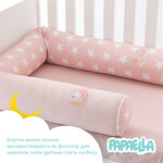 Бортик захисний мультифункціональний в ліжечко ТM PAPAELLA 60 x 15 см, 120 x 15 см зірка/горошок пудра - фото 7