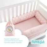 Бортик захисний мультифункціональний в ліжечко ТM PAPAELLA 60 x 15 см, 120 x 15 см зірка/горошок пудра - фото 8