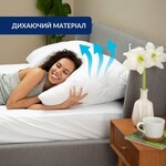 Чохол захисний на подушку мікрофібра набір 2 шт 50 x 70 см знімний з блискавкою стьобаний білий ТМ IDEIA - фото 6