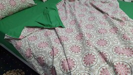 Комплект постільної білизни Етно зелений, ранфорс - фото 4