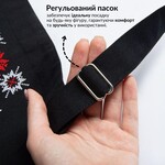 Фартух для кухні IDEIA з вишивкою та карманом, з захистом від плям, бавовна, для жінок та чоловіків чорний - фото 3