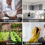 Фартух для кухні IDEIA з вишивкою та кишенею, з захистом від плям, бавовна, для жінок і чоловіків сірий - фото 6