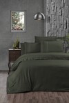 Комплект постільної білизни First Choice Ranforce DARK Deluxe евро (Gala Dark Green)