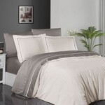 Комплект постільної білизни First Choice сатин ДЕЛЮКС евро (Serenity Ivory-Mink) - фото 1