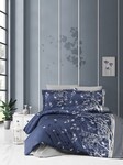 Комплект постельного белья First Choice сатин евро (Living Navy Blue)