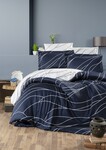 Комплект постельного белья First Choice сатин евро (Mesi Navy Blue)