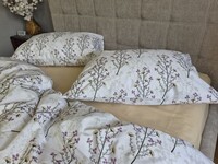 Комплект постільної білизни Turkish Cotton Гілочка, бежевий - фото 10