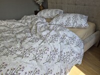Комплект постільної білизни Turkish Cotton Гілочка, бежевий - фото 9