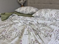 Комплект постільної білизни Turkish Cotton Гілочка, хакі - фото 11