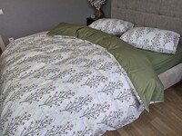 Комплект постільної білизни Turkish Cotton Гілочка, хакі - фото 2