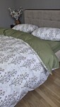 Комплект постільної білизни Turkish Cotton Гілочка, хакі - фото 17
