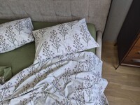 Комплект постільної білизни Turkish Cotton Гілочка, хакі - фото 9