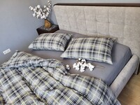 Комплект постільної білизни Горець/сіра гавань, Turkish flannel - фото 2