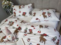 Комплект постільної білизни Гостинці/білий, Turkish flannel - фото 3