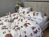 Комплект постільної білизни Гостинці/білий, Turkish flannel - фото 4