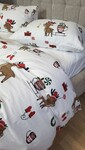 Комплект постільної білизни Гостинці/білий, Turkish flannel - фото 5