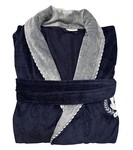 Халат чоловiчий велюр-махра розмір 2XL Dark-Blue ТМ Gursan - фото 2