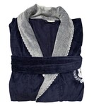 Халат чоловiчий велюр-махра розмір 3XL Dark-Blue ТМ Gursan  - фото 2