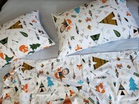 Комплект постельного белья Хитрый лис/блакитний, Turkish flannel - фото 2