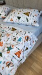 Комплект постельного белья Хитрый лис/блакитний, Turkish flannel - фото 7