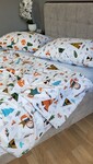 Комплект постельного белья Хитрый лис/блакитний, Turkish flannel - фото 8