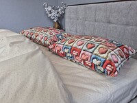 Комплект постільної білизни Кантрі Cotton 5D бежевий горошок із сердечками - фото 24
