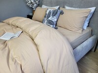 Комплект постільної білизни Beige, Варена бавовна LUXURY, ТМ Комфорт-текстиль - фото 13