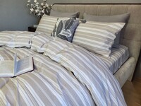 Комплект постельного белья Доминик бежевый Turkish Cotton 100% Хлопок Комфорт-текстиль - фото 1