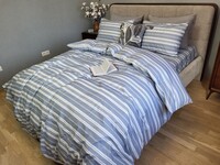 Комплект постельного белья Доминик голубой Turkish Cotton 100% Хлопок Комфорт-текстиль - фото 5