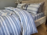 Комплект постельного белья Доминик голубой Turkish Cotton 100% Хлопок Комфорт-текстиль - фото 6