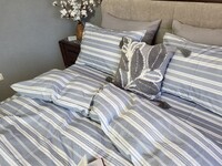 Комплект постельного белья Доминик голубой Turkish Cotton 100% Хлопок Комфорт-текстиль - фото 7
