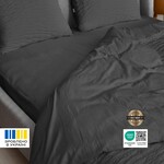 Комплект постельного белья Cloud Dream, евро, микросатин жатка, темно-серый, в подарочной упаковке, ТМ IDEIA - фото 7