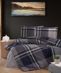Комплект постільної білизни Євро Фланель, Veldor Navy Blue, First Choice Туреччина