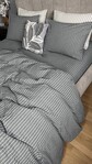Комплект постільної білизни Favorite Washed Cotton (варена бавовна), в смужку сірий - фото 14