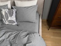 Комплект постільної білизни Favorite Washed Cotton (варена бавовна), в смужку сірий - фото 2