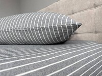 Комплект постільної білизни Favorite Washed Cotton (варена бавовна), в смужку сірий - фото 7