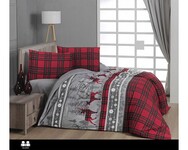 Комплект постільної білизни First Choice Flanel євро (Happiness Red)