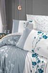 Комплект постельного белья First Choice ранфорс евро (Camelia Grey) - фото 4