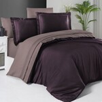 Комплект постільної білизни First Choice сатин ДЕЛЮКС DARK євро (Serenity Purple-Lilac)