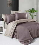 Комплект постільної білизни First Choice сатин ДЕЛЮКС евро (Serenity Lilac-Beige) - фото 1