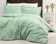 Комплект постільної білизни First Choice сатин євро (Sweta Yesil) - фото 1